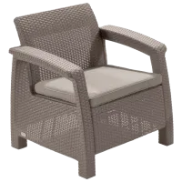 Scaun de grădină Keter Corfu II Plastic/ Plastic/ Cappucino