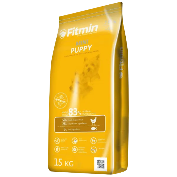 Корм для собак сухой Fitmin Mini щенок 15 кг/ Курица photo 1 Корм для собак сухой Fitmin Mini щенок 15 кг/ Курица photo 1