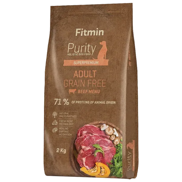 Корм для собак сухой Fitmin Purity GF Adult 2 кг/ Говядина photo 1