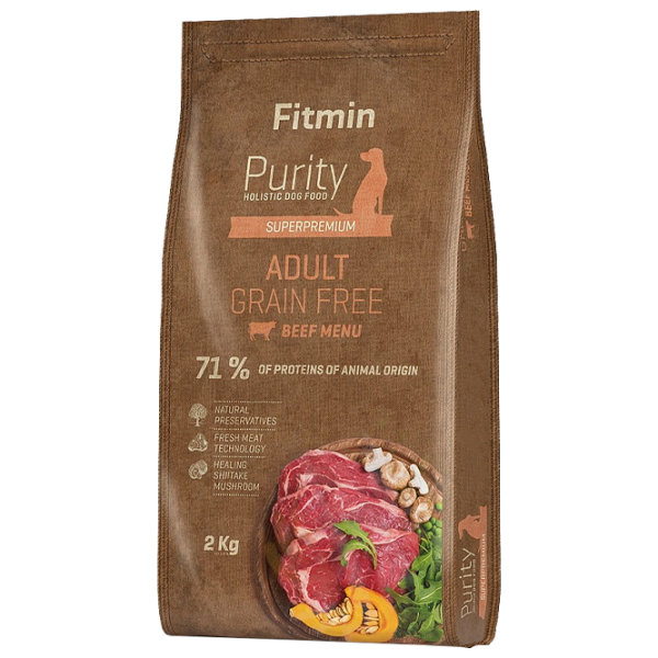 Корм для собак сухой Fitmin Purity GF Adult 2 кг/ Говядина photo 1