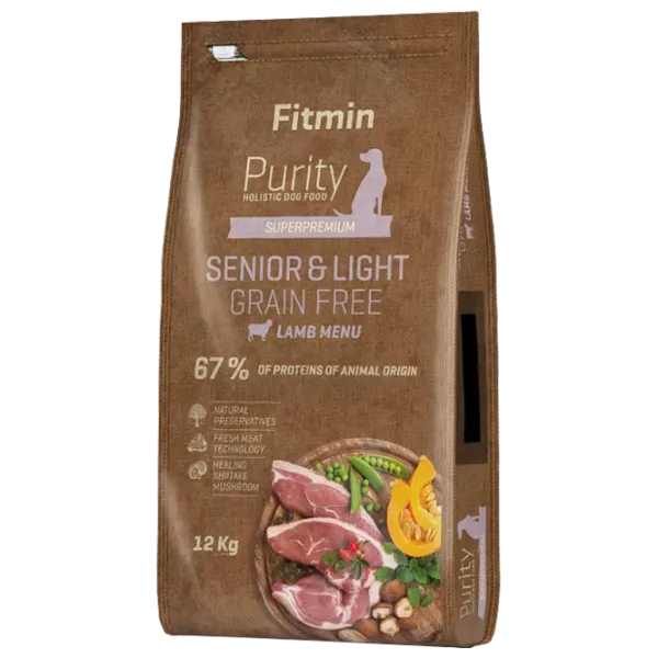 Корм для собак сухой Fitmin Purity GF Senior-Малоподвижный 12 кг/ Ягненок photo 1