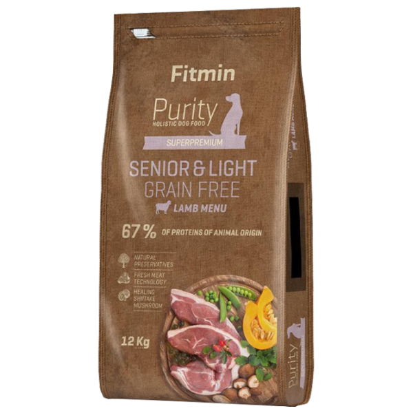 Корм для собак сухой Fitmin Purity GF Senior-Малоподвижный 12 кг/ Ягненок photo 1