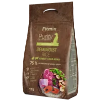 Hrană pentru câini uscată Fitmin Purity Rise Semimoist 4 kg/ Iepure, miel