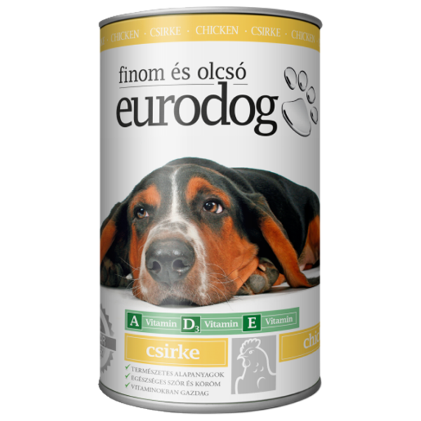 Hrană pentru câini umedă Eurodog 2314 1.24 kg/ Găină photo 1