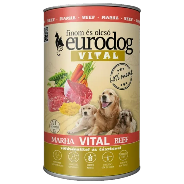 Hrană pentru câini umedă Eurodog 2298 1.24 kg/ Vită photo 1 Hrană pentru câini umedă Eurodog 2298 1.24 kg/ Vită photo 1