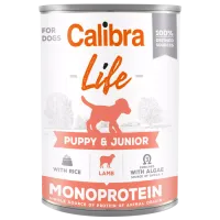 Корм для собак влажный Calibra Dog Life can junior 0.4 кг/ Ягненок, рис