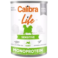 Корм для собак влажный Calibra Dog Life can Sensitive 0.4 кг/ Кролик
