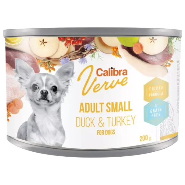 Корм для собак влажный Calibra Dog Verve GF can Adult для маленьких пород  0.2 кг / Индейка photo 1
