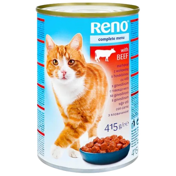 Корм для кошек влажный Reno 2326 0.415 кг/ Говядина photo 1