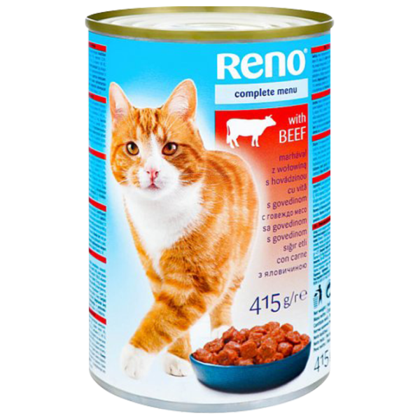 Корм для кошек влажный Reno 2326 0.415 кг/ Говядина photo 1