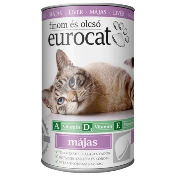 Корм для кошек влажный Eurocat 2290 0.415 кг/ Печень photo 1 Корм для кошек влажный Eurocat 2290 0.415 кг/ Печень photo 1