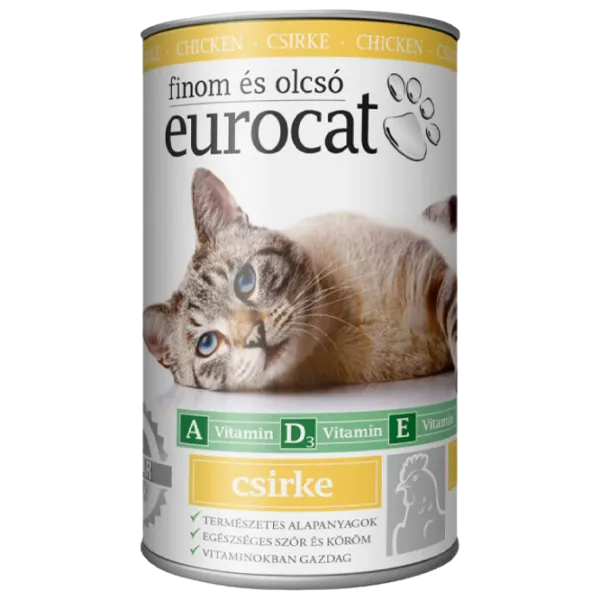 Корм для кошек влажный Eurocat 2288 0.415 кг/ Курица photo 1 Корм для кошек влажный Eurocat 2288 0.415 кг/ Курица photo 1