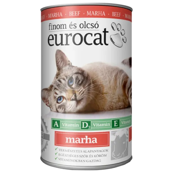 Корм для кошек влажный Eurocat 2287 0.415 кг/ Говядина photo 1 Корм для кошек влажный Eurocat 2287 0.415 кг/ Говядина photo 1