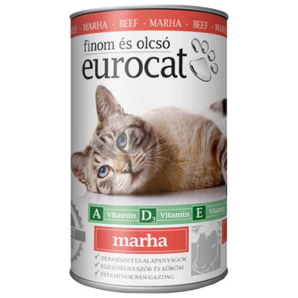 Корм для кошек влажный Eurocat 2287 0.415 кг/ Говядина photo 1 Корм для кошек влажный Eurocat 2287 0.415 кг/ Говядина photo 1