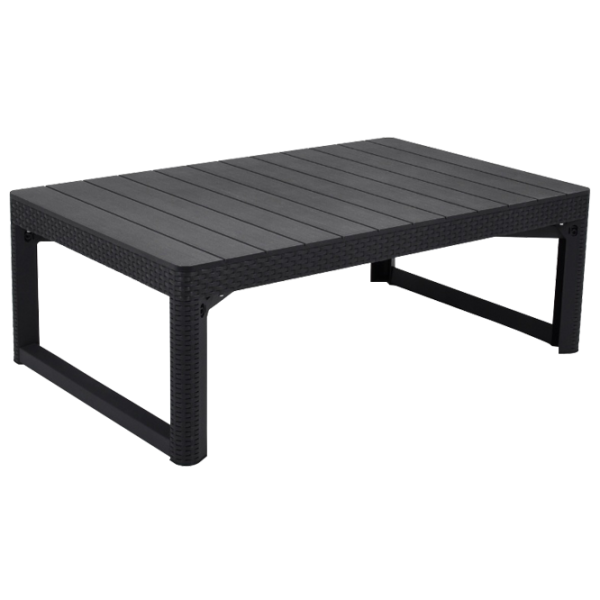 Masă de grădină Keter Lyon Rattan (232300) Dreptunghiular/ Graphite photo 1