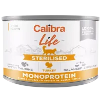 Hrană pentru pisici umedă Calibra Cat Life can sterilizate 0.2 kg/ Curcan