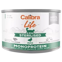 Корм для кошек влажный Calibra Cat Life can стерилизование 0.2 кг/ Утка