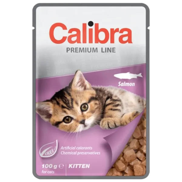 Hrană pentru pisici umedă Calibra Cat pouch Premium pisoi 0.1 kg/ Somon photo 1 Hrană pentru pisici umedă Calibra Cat pouch Premium pisoi 0.1 kg/ Somon photo 1