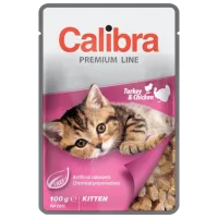 Корм для кошек влажный Calibra Cat pouch Premium котенок 0.1 кг/ Индейка, курица