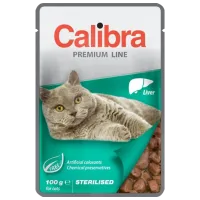 Hrană pentru pisici umedă Calibra Cat pouch Premium sterilizat 0.1 kg/ Ficat