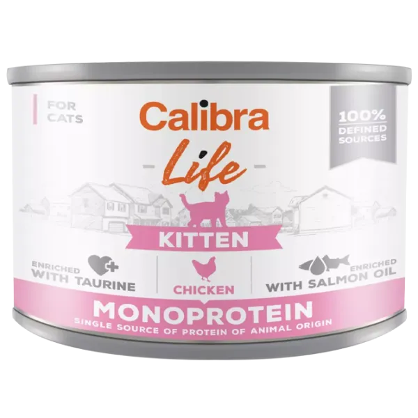 Hrană pentru pisici umedă Calibra Cat Life can pisoi 0.2 kg/ Găină photo 1 Hrană pentru pisici umedă Calibra Cat Life can pisoi 0.2 kg/ Găină photo 1
