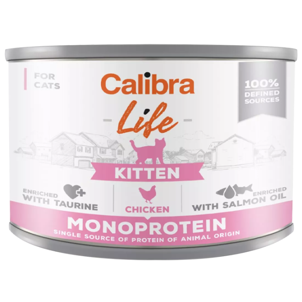 Hrană pentru pisici umedă Calibra Cat Life can pisoi 0.2 kg/ Găină photo 1 Hrană pentru pisici umedă Calibra Cat Life can pisoi 0.2 kg/ Găină photo 1