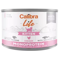 Hrană pentru pisici umedă Calibra Cat Life can pisoi 0.2 kg/ Găină