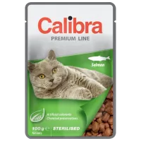 Hrană pentru pisici umedă Calibra Cat pouch Premium sterilizat 0.1 kg/ Somon