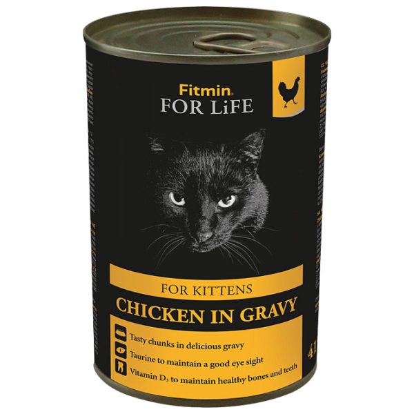 Корм для кошек влажный Fitmin For Life котенок 0.415 кг/ Курица photo 1