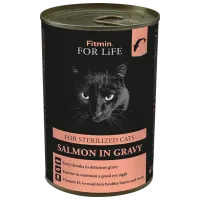 Корм для кошек влажный Fitmin For Life стерилизованные кошки 0.415 кг/ Лосось