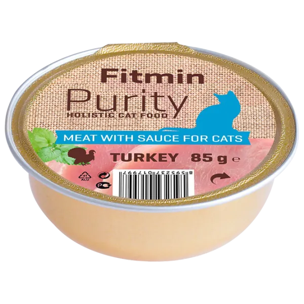 Hrană pentru pisici umedă Fitmin Purity 85 g/ Curcan photo 1 Hrană pentru pisici umedă Fitmin Purity 85 g/ Curcan photo 1