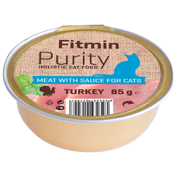 Hrană pentru pisici umedă Fitmin Purity 85 g/ Curcan photo 1 Hrană pentru pisici umedă Fitmin Purity 85 g/ Curcan photo 1