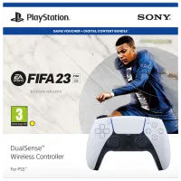 Геймпад Sony DualSense + FIFA23 Беспроводные / 16 buttons / Белый