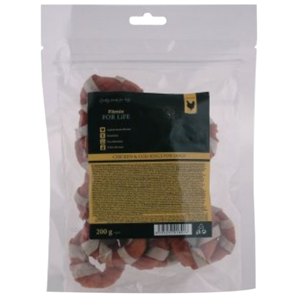 Snackuri pentru câini Fitmin For Life 0.2 kg/ Găină, pește photo 1