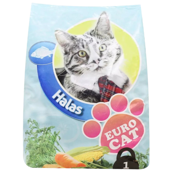 Hrană pentru pisici uscată Eurocat 2295 1 kg/ Pește photo 1
