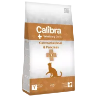 Hrană pentru pisici uscată Calibra VD Cat Gastrointestinal-Pancreas 1110 2 kg/ Pește, ou