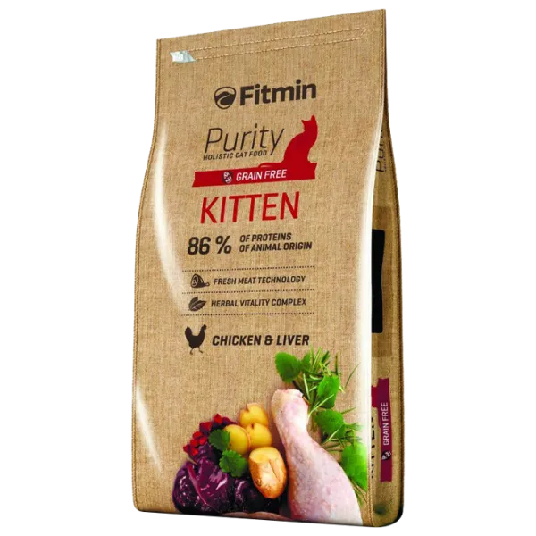 Корм для кошек сухой Fitmin Purity 1021 1.5 кг/ Курица, печень photo 1 Корм для кошек сухой Fitmin Purity 1021 1.5 кг/ Курица, печень photo 1
