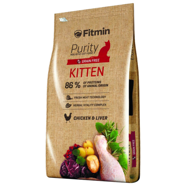 Hrană pentru pisici uscată Fitmin Purity 1021 10 kg/ Găină, ficat photo 1 Hrană pentru pisici uscată Fitmin Purity 1021 10 kg/ Găină, ficat photo 1