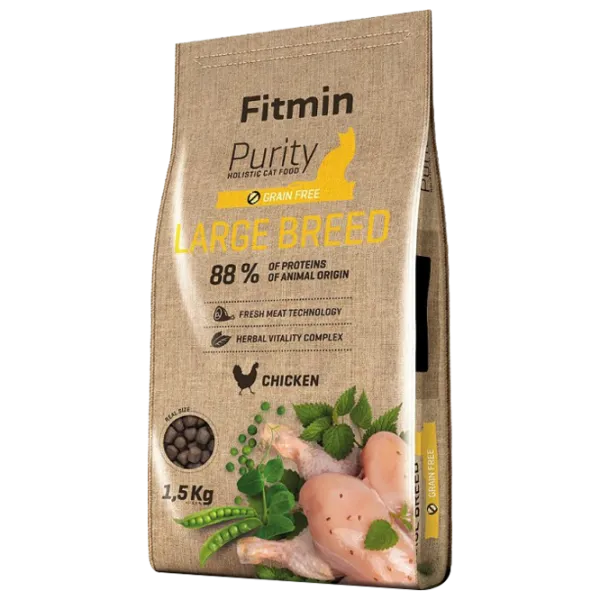 Hrană pentru pisici uscată Fitmin Purity 1022 1.5 kg/ Găină photo 1