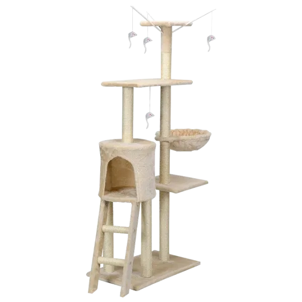 Когтеточка для кошек FunFit 1610 XL Комплекс/ Напольная/ Бежевый photo 1