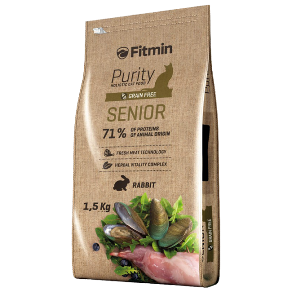Корм для кошек сухой Fitmin Purity 1025 1.5 кг/ Кролик photo 1 Корм для кошек сухой Fitmin Purity 1025 1.5 кг/ Кролик photo 1