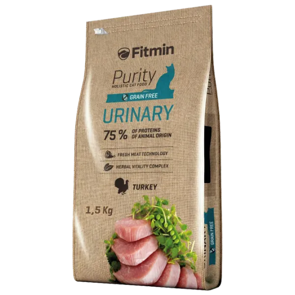 Hrană pentru pisici uscată Fitmin Purity 1026 1.5 kg/ Curcan photo 1