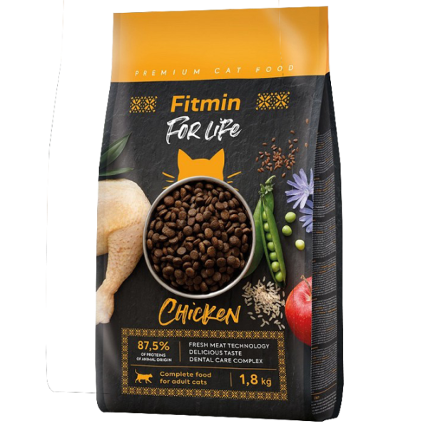 Корм для кошек сухой Fitmin For Life Adult 1027 1.8 кг/ Курица, рыба photo 1 Корм для кошек сухой Fitmin For Life Adult 1027 1.8 кг/ Курица, рыба photo 1