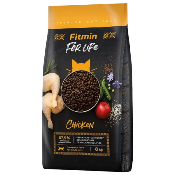 Корм для кошек сухой Fitmin For Life Adult 1027 8 кг/ Курица, рыба photo 1 Корм для кошек сухой Fitmin For Life Adult 1027 8 кг/ Курица, рыба photo 1
