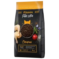 Корм для кошек сухой Fitmin For Life Adult 1027 8 кг/ Курица, рыба