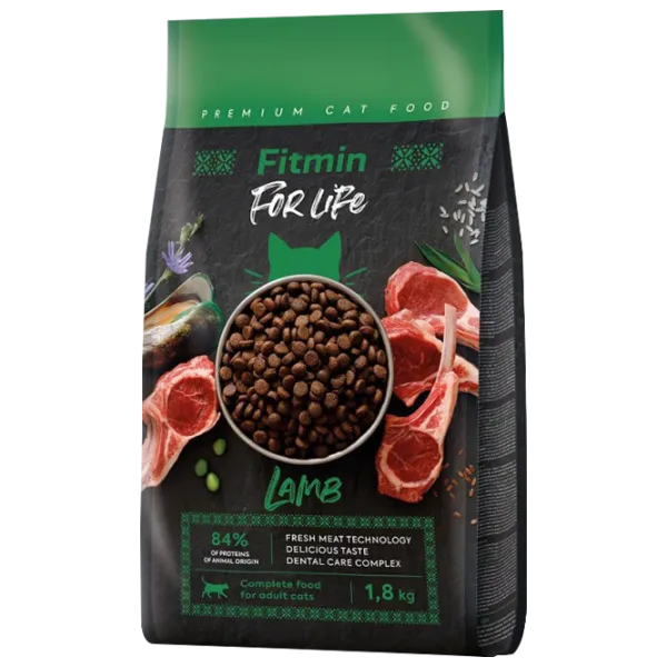 Корм для кошек сухой Fitmin For Life Adult 1029 1.8 кг/ Ягненок photo 1 Корм для кошек сухой Fitmin For Life Adult 1029 1.8 кг/ Ягненок photo 1