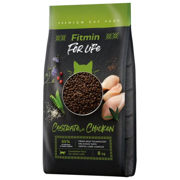 Корм для кошек сухой Fitmin For Life Castrate 1032 8 кг/ Курица photo 1 Корм для кошек сухой Fitmin For Life Castrate 1032 8 кг/ Курица photo 1