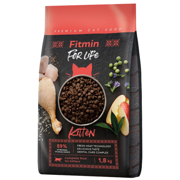 Корм для кошек сухой Fitmin For Life котенок 1033 1.8 кг/ Курица photo 1 Корм для кошек сухой Fitmin For Life котенок 1033 1.8 кг/ Курица photo 1