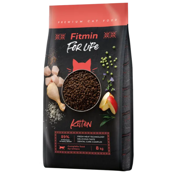 Hrană pentru pisici uscată Fitmin For Life pisoi 1033 8 kg/ Găină photo 1