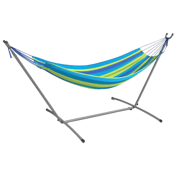 Гамак с рамой FunFit Premium Classic Style 2863 150 кг/ Текстиль/ Синий photo 1 Гамак с рамой FunFit Premium Classic Style 2863 150 кг/ Текстиль/ Синий photo 1